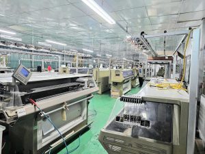 quy trình sản xuất găng tay len
