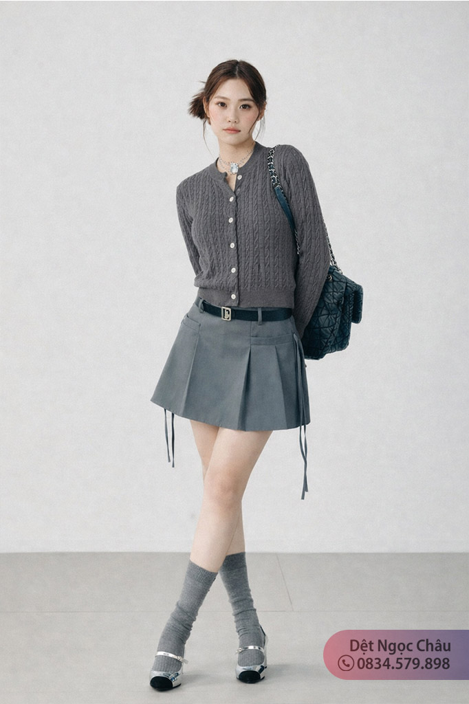 Áo dệt len ngắn tay