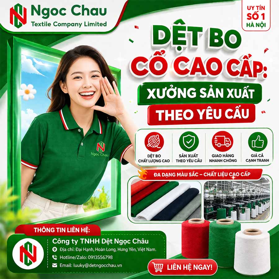 Dệt bo cổ áo polo