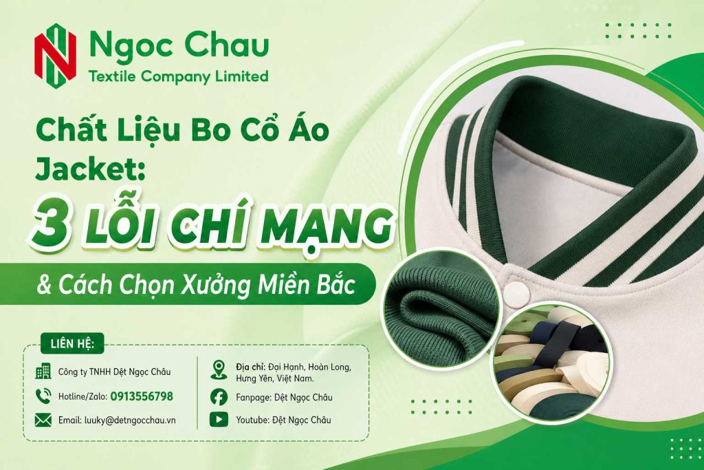 Chất Liệu Bo Cổ Áo Jacket: 3 Lỗi Chí Mạng & Cách Chọn Xưởng Miền Bắc