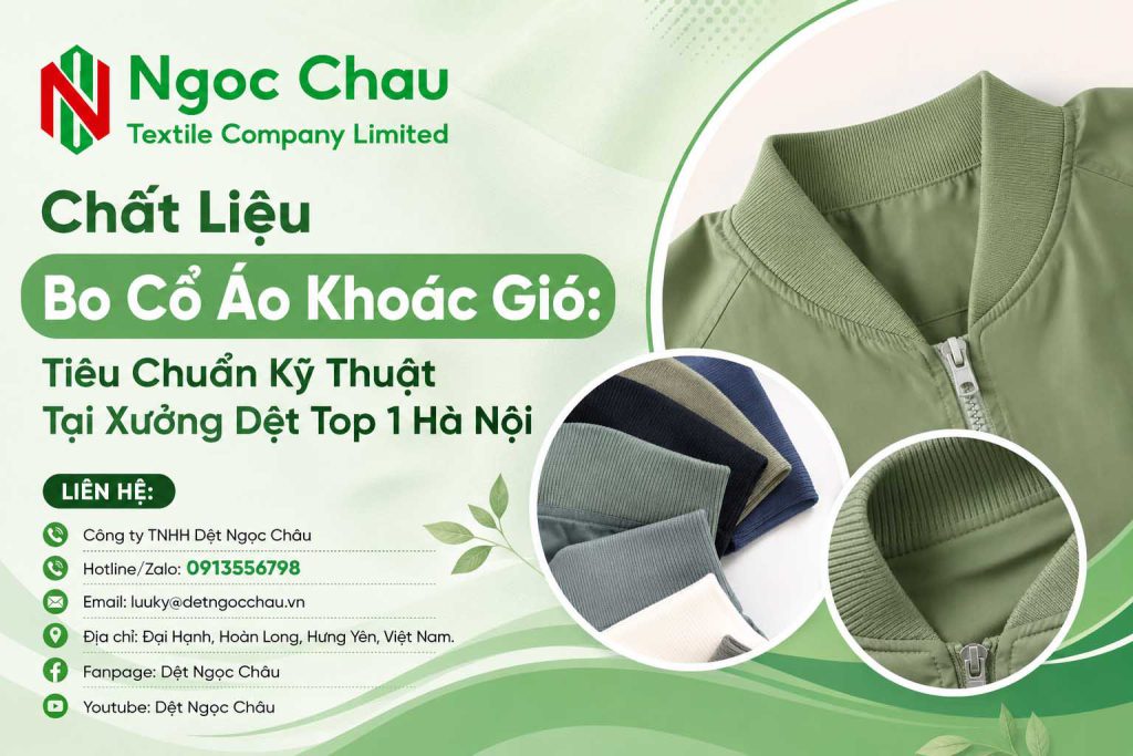 Chất Liệu Bo Cổ Áo Khoác Gió: Tiêu Chuẩn Kỹ Thuật Tại Xưởng Dệt Top 1 Hà Nội