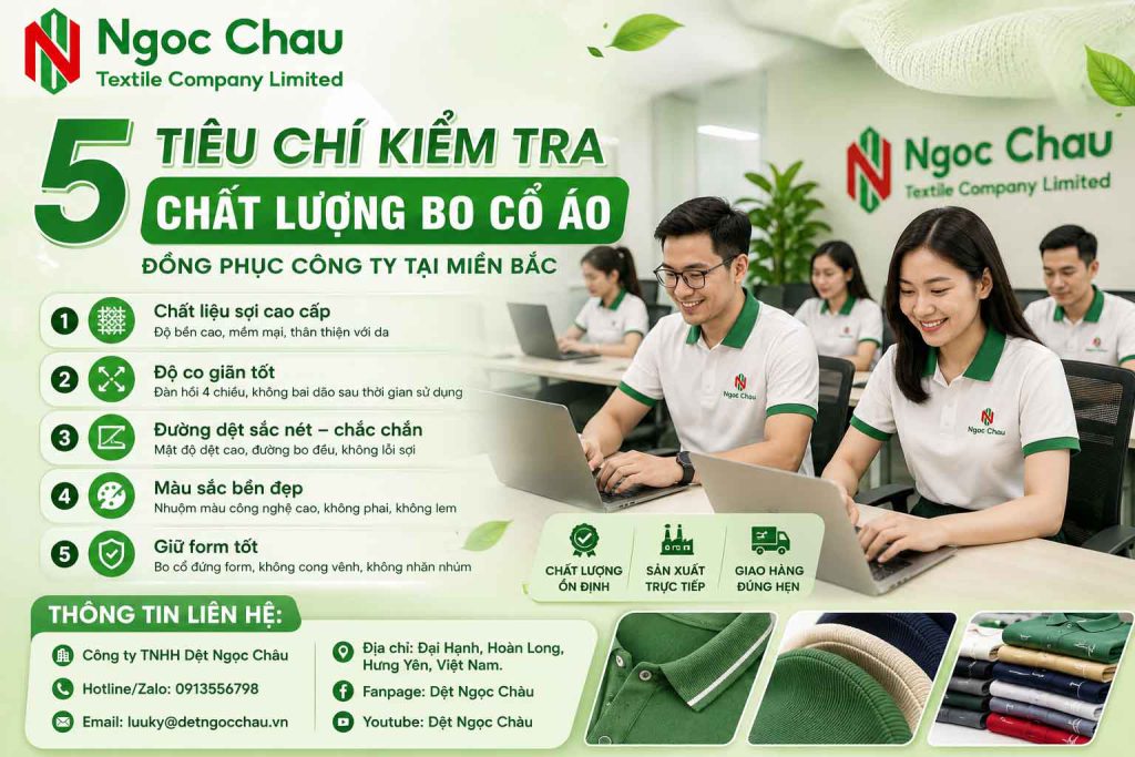 5 Tiêu Chí Kiểm Tra Chất Lượng Bo Cổ Áo Đồng Phục Công Ty Tại Miền Bắc