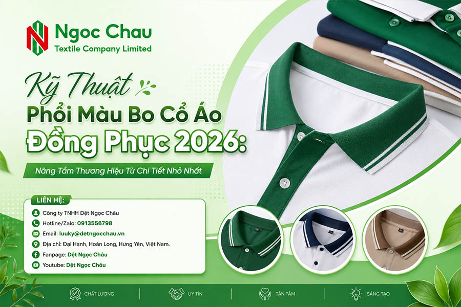 Kỹ Thuật Phối Màu Bo Cổ Áo Đồng Phục 2026: Nâng Tầm Thương Hiệu Từ Chi Tiết Nhỏ Nhất