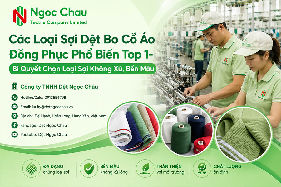 Các Loại Sợi Dệt Bo Cổ Áo Đồng Phục Phổ Biến Top 1- Bí Quyết Chọn Loại Sợi Không Xù, Bền Màu