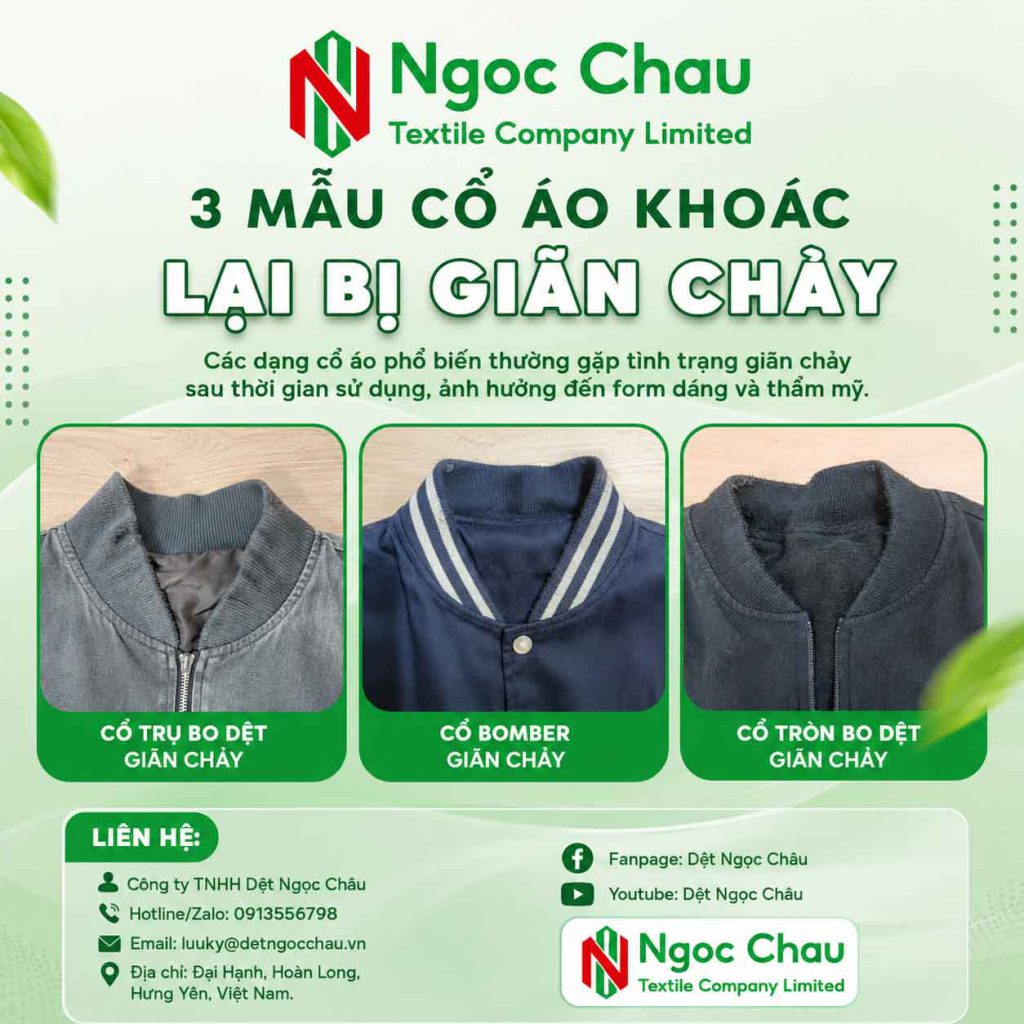 Hướng dẫn xử lý bo cổ áo khoác bị giãn