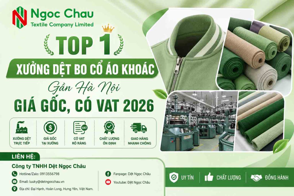 Top 1 Xưởng Dệt Bo Cổ Áo Khoác Gần Hà Nội Giá Gốc, Có VAT 2026
