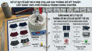 Xử Lý Sự Cố Đặt Bo Rib Collar Sai Thông Số Kỹ Thuật Giúp Xưởng May Cắt Giảm 100% Phế Phẩm Và Tránh Dừng Chuyền