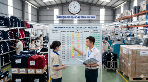 Thời Gian Sản Xuất Đơn Hàng Rib Collar Xuất Khẩu Mất Bao Lâu? Bí Quyết Giúp Xưởng May Kịp 100% Tiến Độ Xuất Hàng FOB