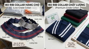 Bo Rib Collar hàng chợ và Bo Rib Collar chất lượng