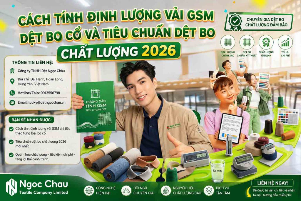 Định lượng vải gsm dệt bo cổ