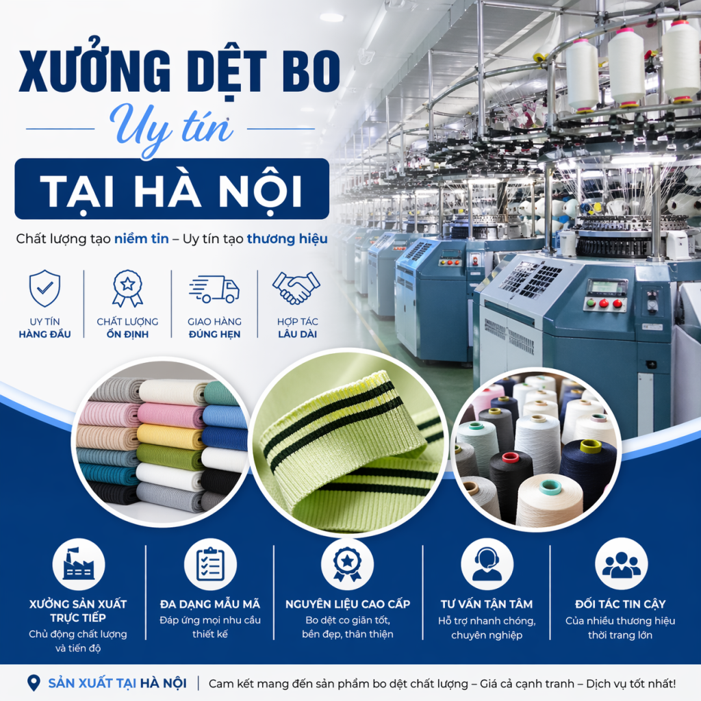 Xưởng dệt bo uy tín tại Hà Nội