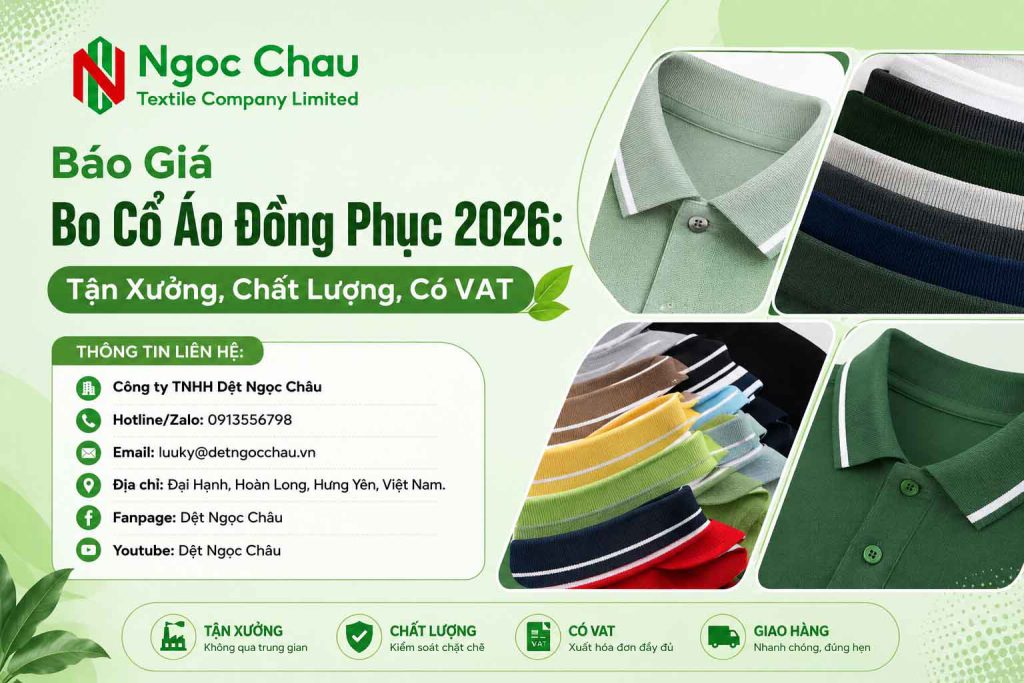 Báo Giá Bo Cổ Áo Đồng Phục 2026: Tận Xưởng, Chất Lượng, Có VAT