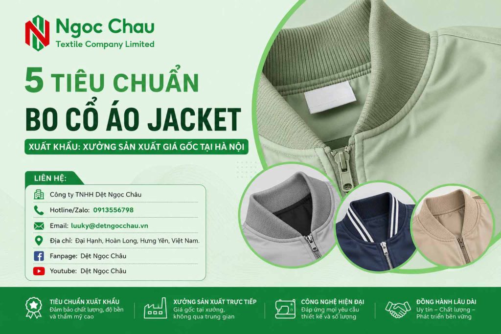 5 Tiêu chuẩn Bo Cổ Áo Jacket Xuất Khẩu: Xưởng Sản Xuất Giá Gốc Tại Hà Nội