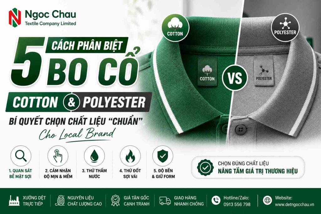 5 Cách Phân Biệt Bo Cổ Cotton Và Polyester: Bí Quyết Chọn Chất Liệu "Chuẩn" Cho Local Brand