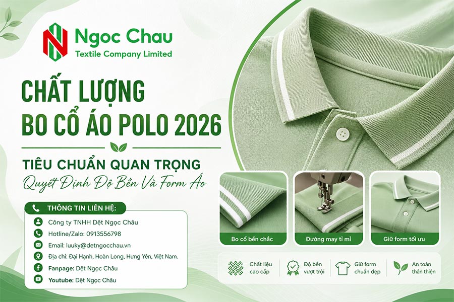 Chất Lượng Bo Cổ Áo Polo 2026 - Tiêu Chuẩn Quan Trọng Quyết Định Độ Bền Và Form Áo