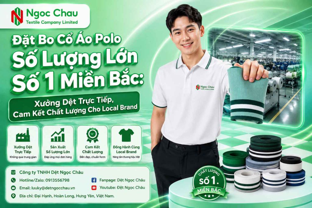 Đặt Bo Cổ Áo Polo Số Lượng Lớn Số 1 Miền Bắc: Xưởng Dệt Trực Tiếp, Cam Kết Chất Lượng Cho Local Brand