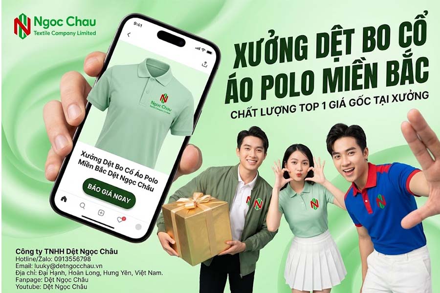 Dệt bo cổ áo polo miền Bắc