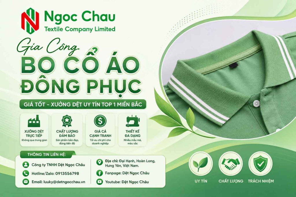 Gia Công Bo Cổ Áo Đồng Phục Giá Tốt - Xưởng Dệt Uy Tín Top 1 Miền Bắc