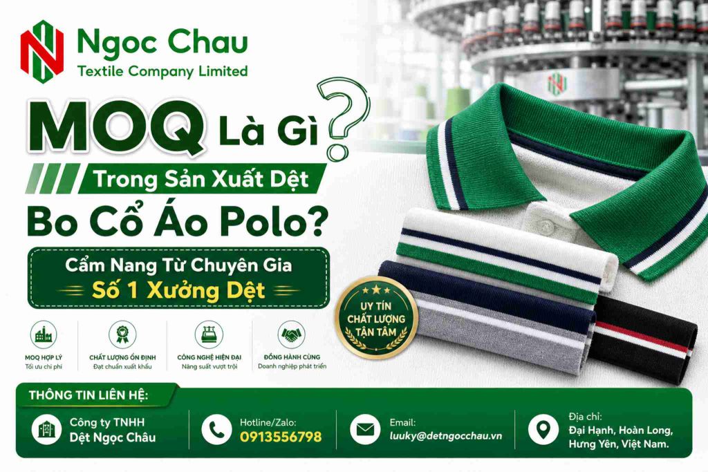 MOQ Là Gì Trong Sản Xuất Dệt Bo Cổ Áo Polo? Cẩm Nang Từ Chuyên Gia Số 1 Xưởng Dệt