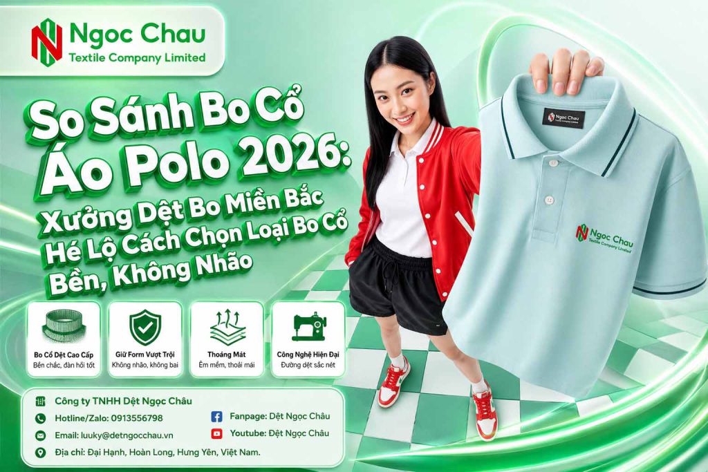So Sánh Bo Cổ Áo Polo 2026: Xưởng Dệt Bo Miền Bắc Hé Lộ Cách Chọn Loại Bo Cổ Bền, Không Nhão