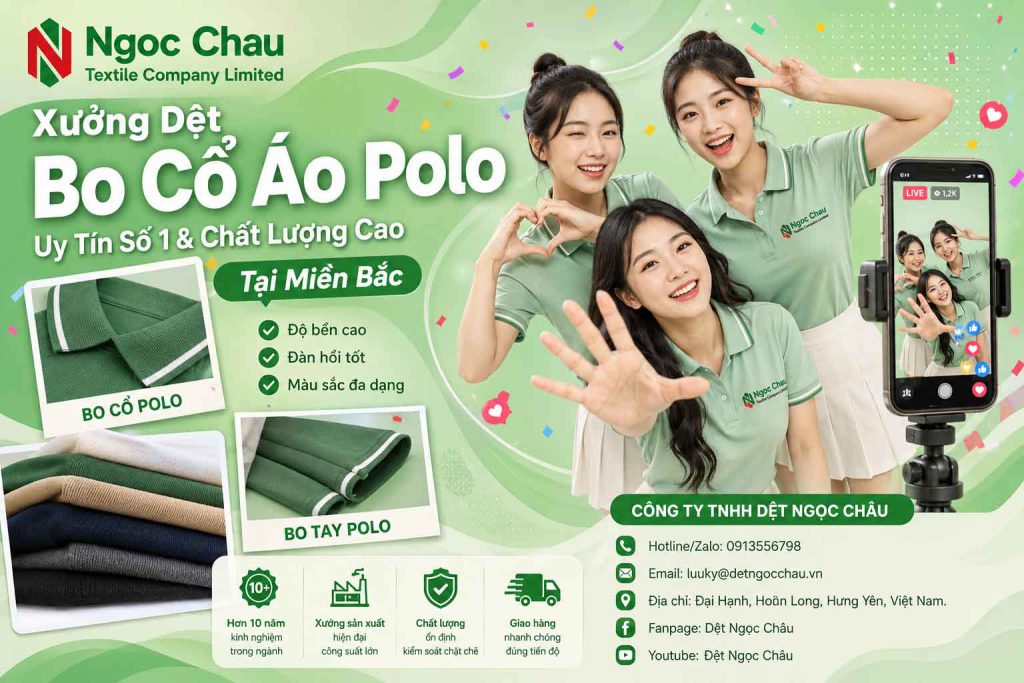Xưởng Dệt Bo Cổ Áo Polo Uy Tín Số 1 & Chất Lượng Cao Tại Miền Bắc