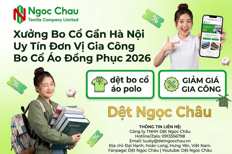 Xưởng Bo Cổ Gần Hà Nội Uy Tín Đơn Vị Gia Công Bo Cổ Áo Đồng Phục 2026